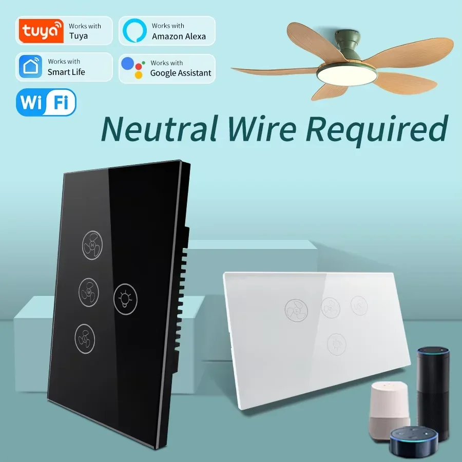 Smart Ceiling Fan Alexa Wifi - Tuya WiFi 천장 팬 라이트 스마트