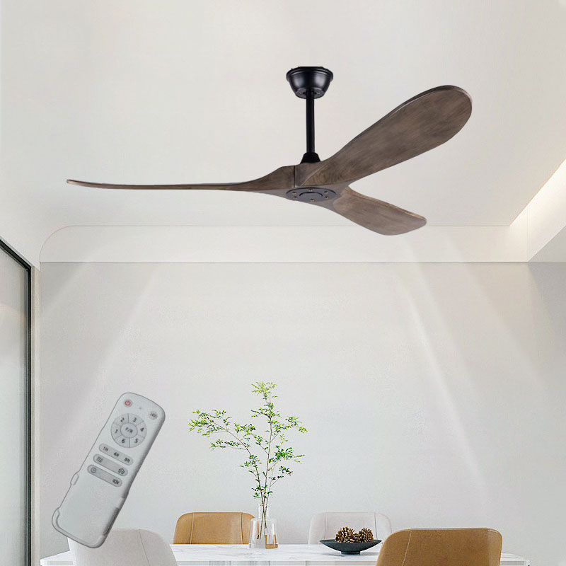 Ceiling Fan 60 Inch Industrial - 현대 Led 나무 천장 팬 42