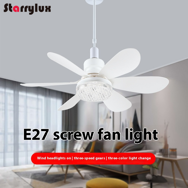Ceiling Fan Led 3 Blade Modern - E27 소켓 천장 선풍기 조명(리모컨 포함)