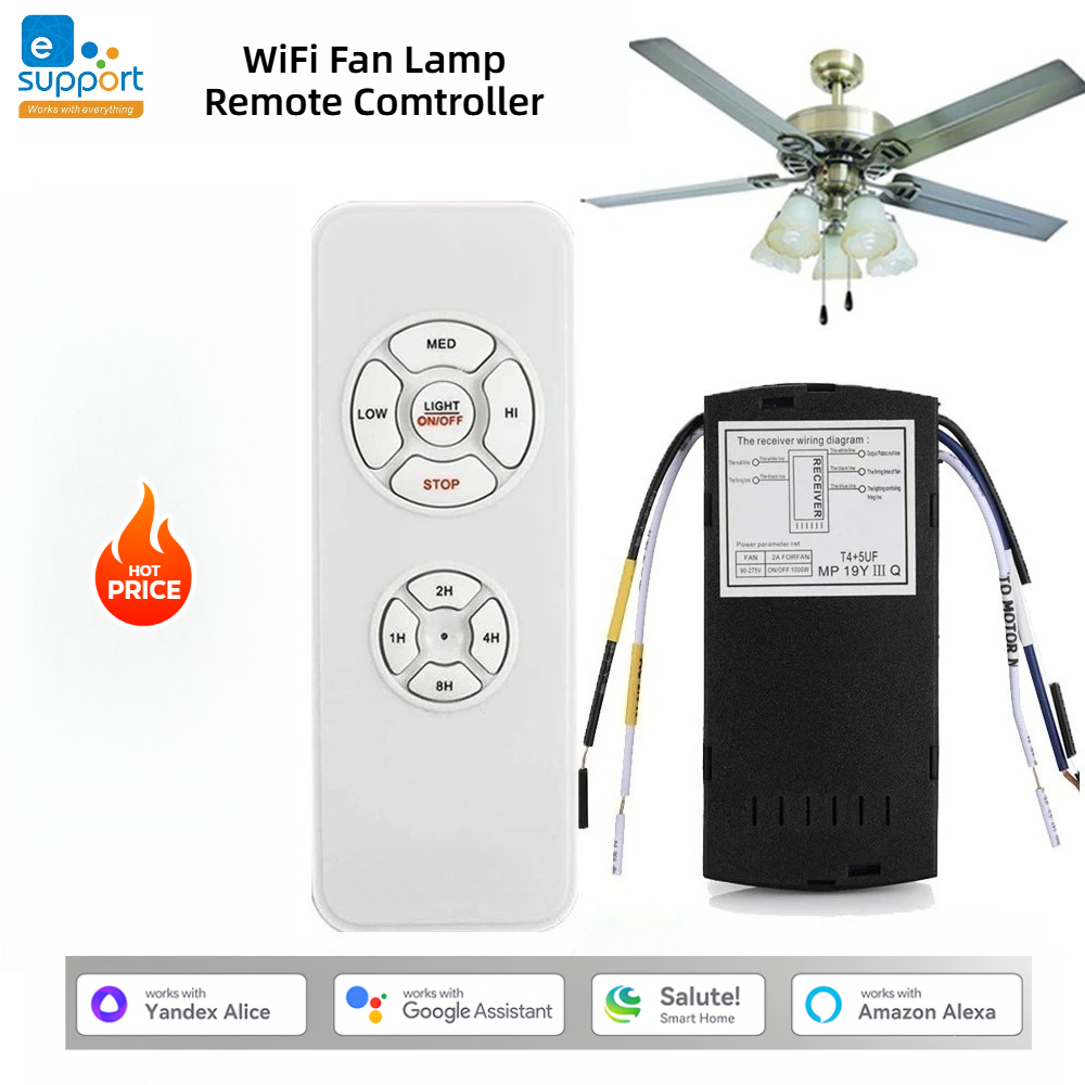 Ceiling Fan With Remote Control Reversible - EWelink WiFi 천장 팬 램프 원격