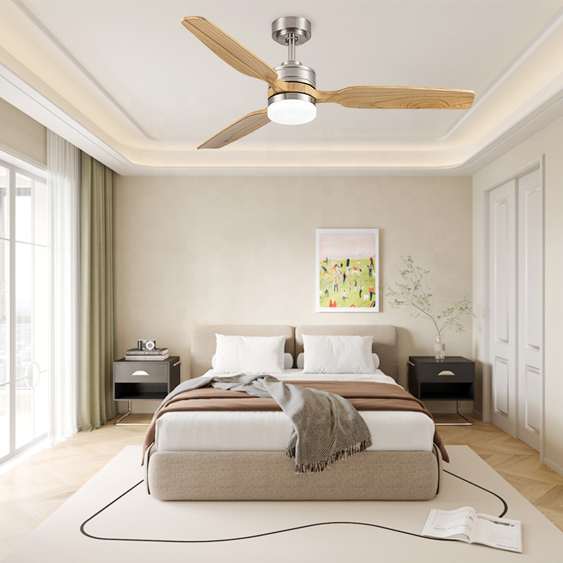 Ceiling Fan Led 3 Blade Modern - 현대식 원목 3날개 6단 속도 DC