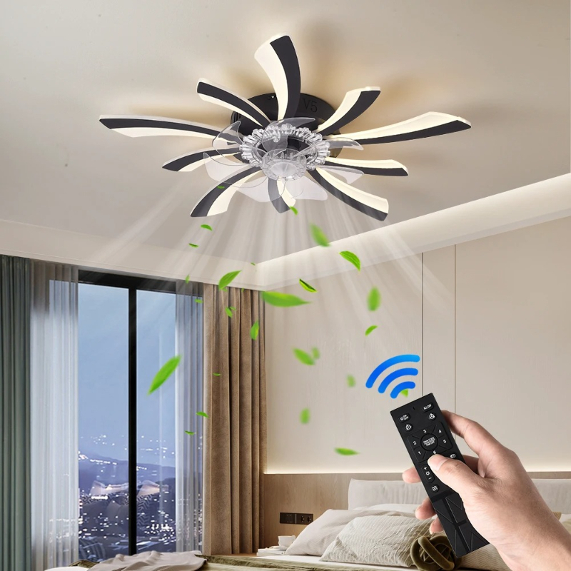 Smart Ceiling Fan With Light Remote - 거실 천장 선풍기 조명 침실 식당