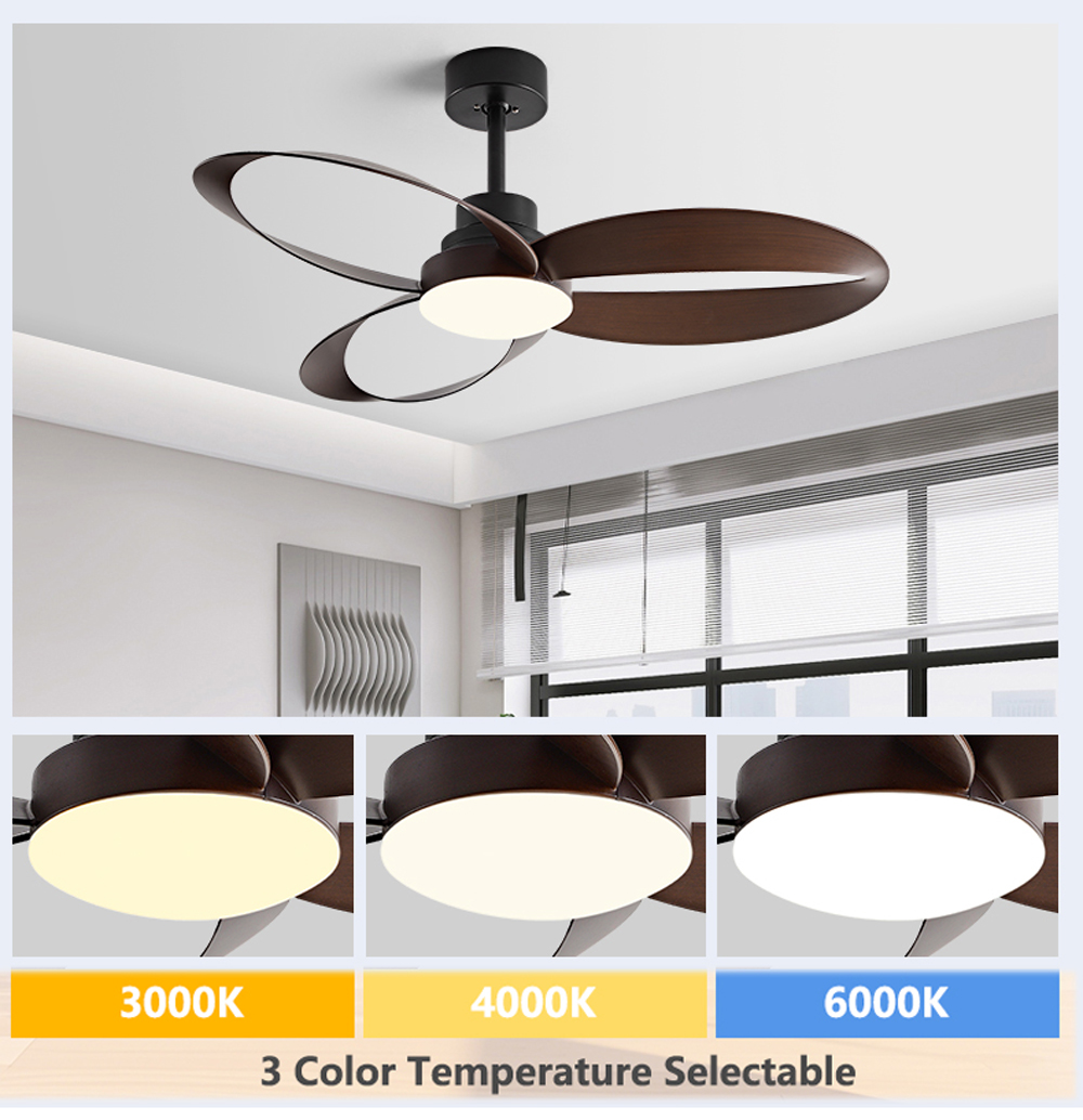 42/52인치 천장 선풍기 3날 빈티지 산업용 목재 환 - Smart Ceiling Fan With Light Remote 리뷰 및 가격