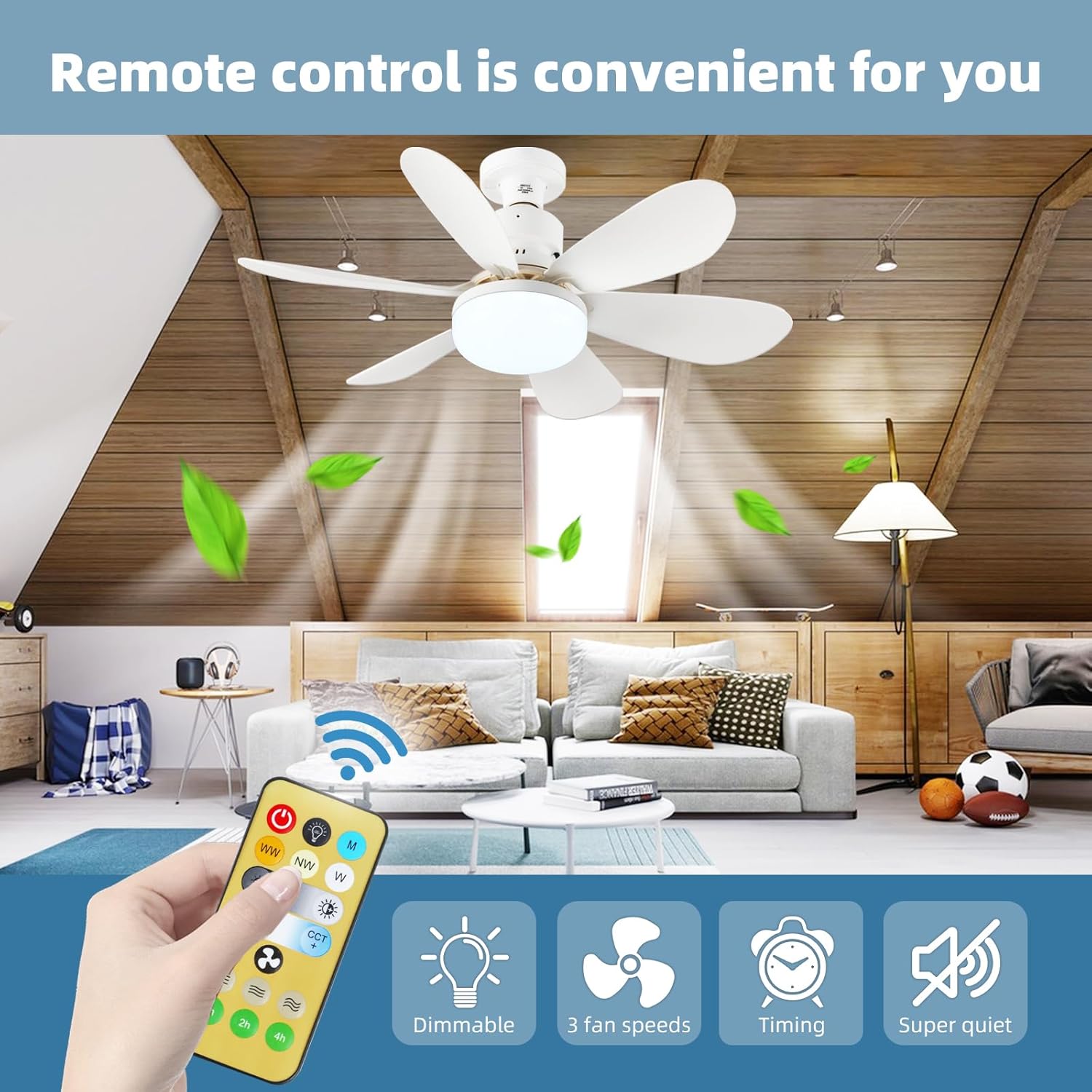 조명이 있는 소형 천장 선풍기: 속도와 밝기를 조절할  - Smart Ceiling Fan With Light Remote 리뷰 및 가격