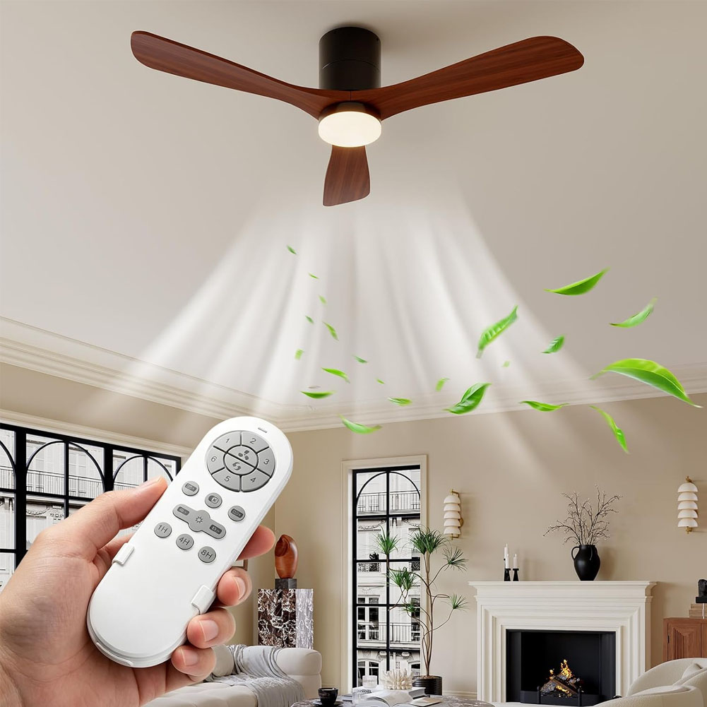 52인치 천장 선풍기(조명 및 리모컨 포함) - 플러시 - Ceiling Fan Low Profile Flush Mount 리뷰 및 가격