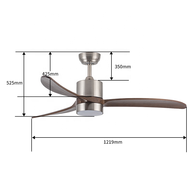 현대식 52인치 3개의 원목 날개 DC 모터 천장 선풍 - Ceiling Fan Led 3 Blade Modern 리뷰 및 가격