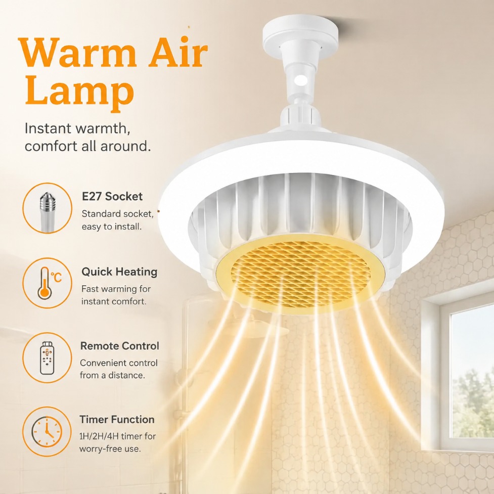 E27 나선형 전기 히터 겸용 선풍기, 리모컨 작동,  - Smart Ceiling Fan With Light Remote 리뷰 및 가격