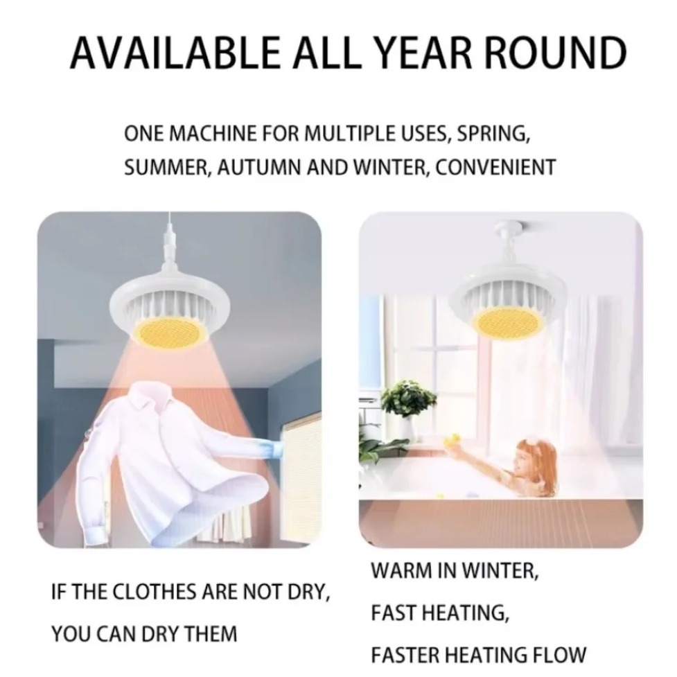 E27 나선형 전기 히터 겸용 선풍기, 리모컨 작동,  - Smart Ceiling Fan With Light Remote 리뷰 및 가격