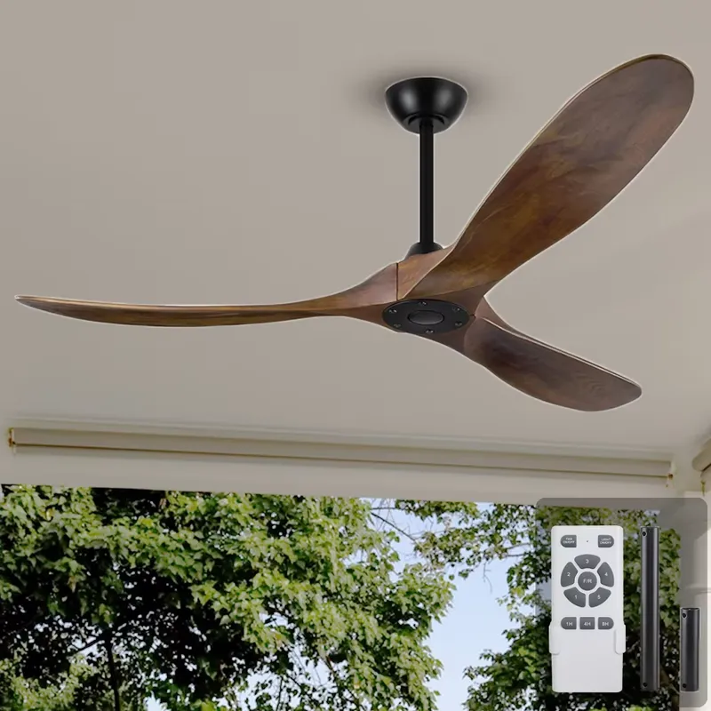 60인치 무광 블랙 천장 선풍기, 짙은 월넛 색상 날개 - Ceiling Fan 60 Inch Industrial 리뷰 및 가격