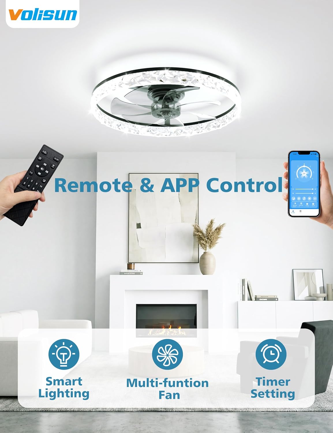 24인치 현대적인 디자인의 낮은 프로파일 천장 선풍기( - Ceiling Fan Low Profile Flush Mount 리뷰 및 가격