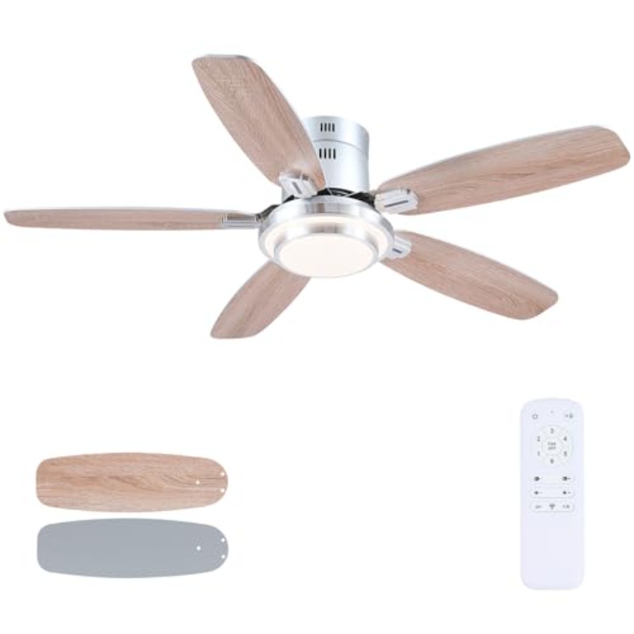 조명과 리모컨이 포함된 로우 프로파일 천장 선풍기, 모 - Ceiling Fan Low Profile Flush Mount 리뷰 및 가격