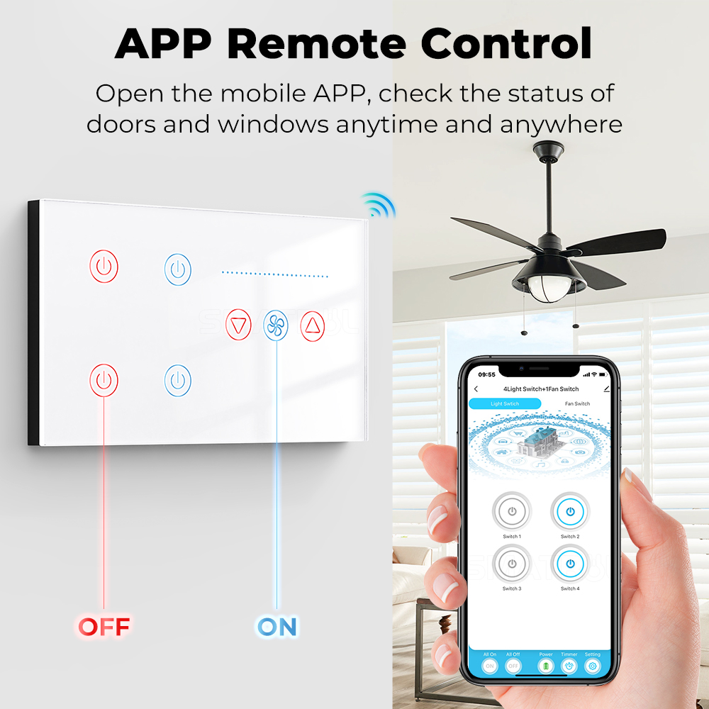 Zigbee WIFI 스마트 벽 스위치 천장 팬 속도  - Smart Ceiling Fan Alexa Wifi 리뷰 및 가격