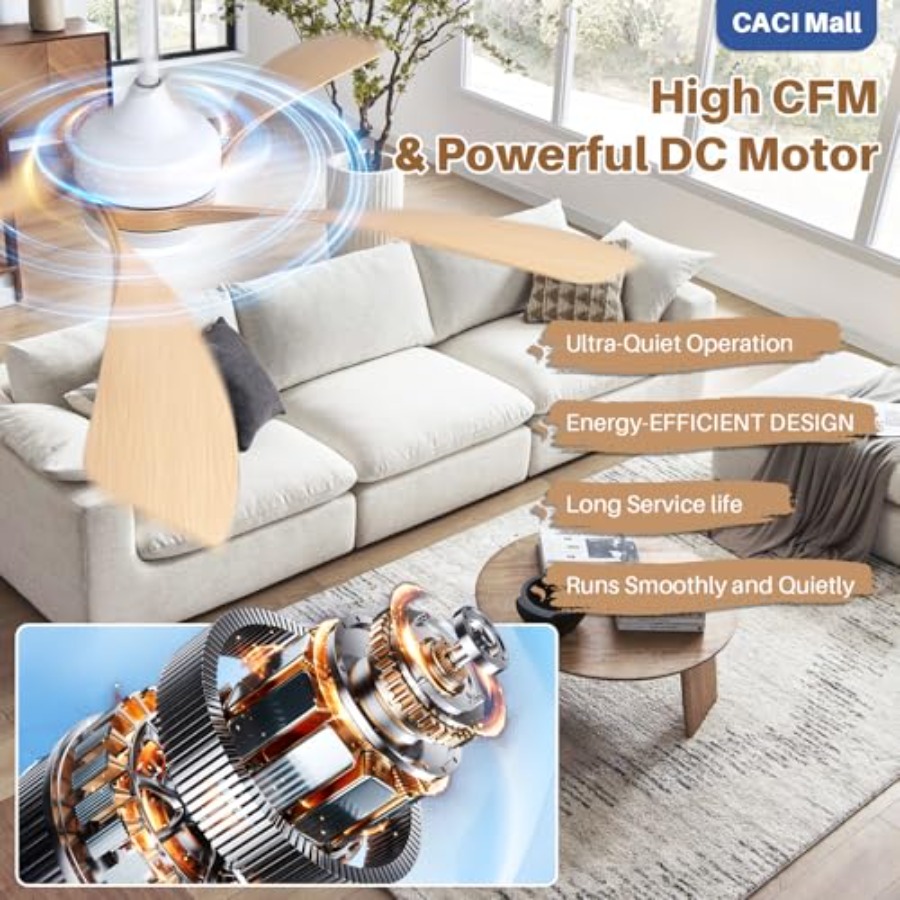 파티오와 거실용 실외 천장 선풍기: 52인치 모던 디자 - Ceiling Fan Dc Motor 52 Inch 리뷰 및 가격