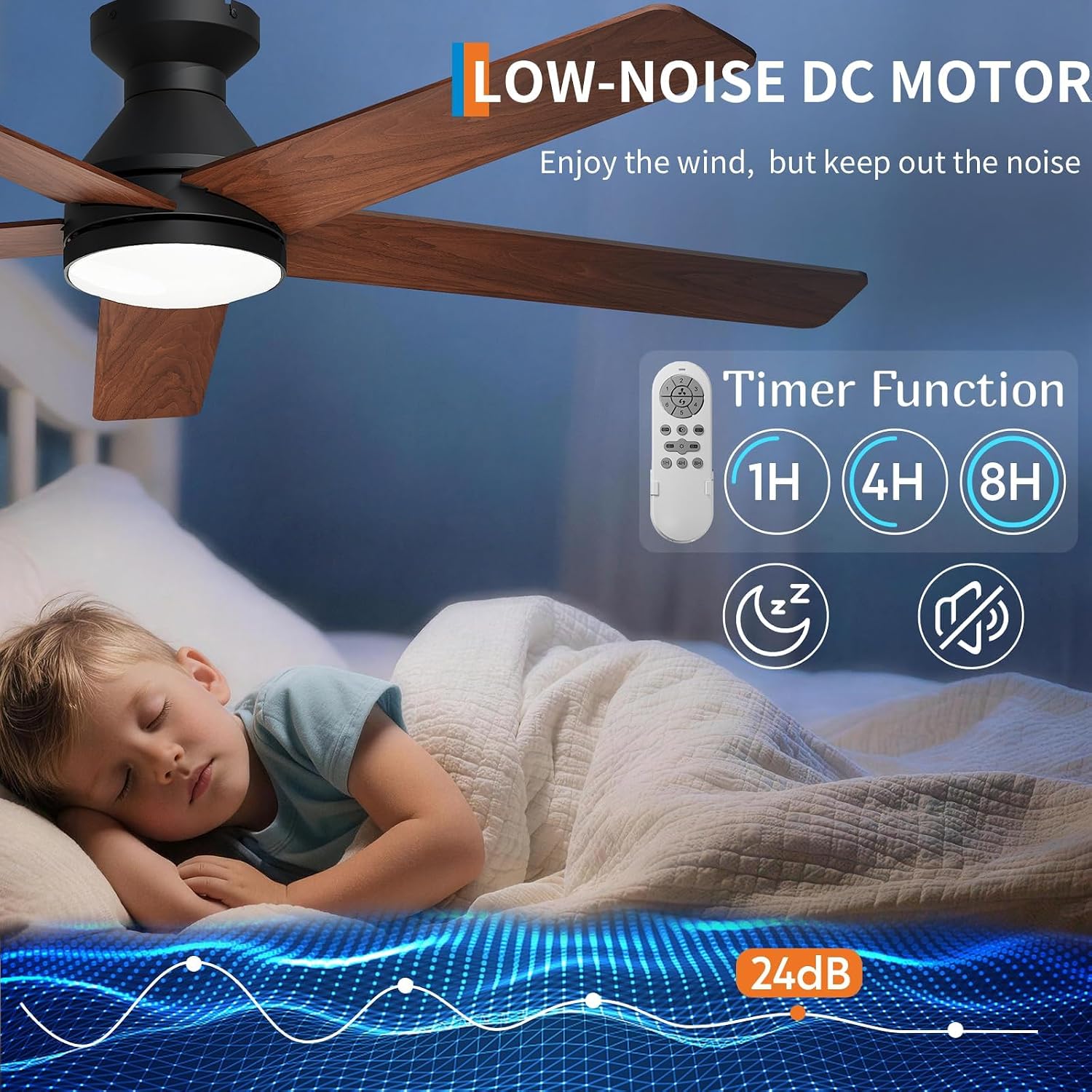 42/52인치 로우 프로파일 천장 선풍기(조명 및 나무 - Smart Ceiling Fan With Light Remote 리뷰 및 가격