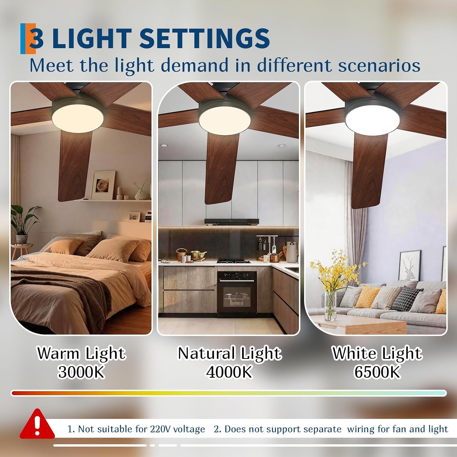 42/52인치 로우 프로파일 천장 선풍기(조명 및 나무 - Smart Ceiling Fan With Light Remote 리뷰 및 가격