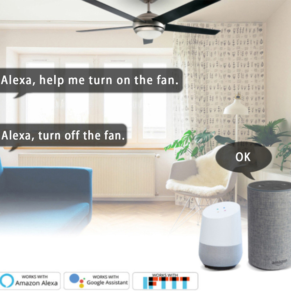 투야 와이파이 스마트 팬 스위치 팬 조명 천장 선풍기  - Smart Ceiling Fan Alexa Wifi 리뷰 및 가격