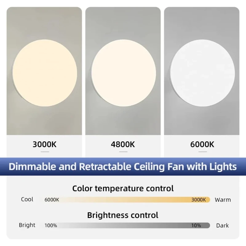 조명과 리모컨이 포함된 천장 선풍기, 숨겨진 접이식 블 - Smart Ceiling Fan With Light Remote 리뷰 및 가격