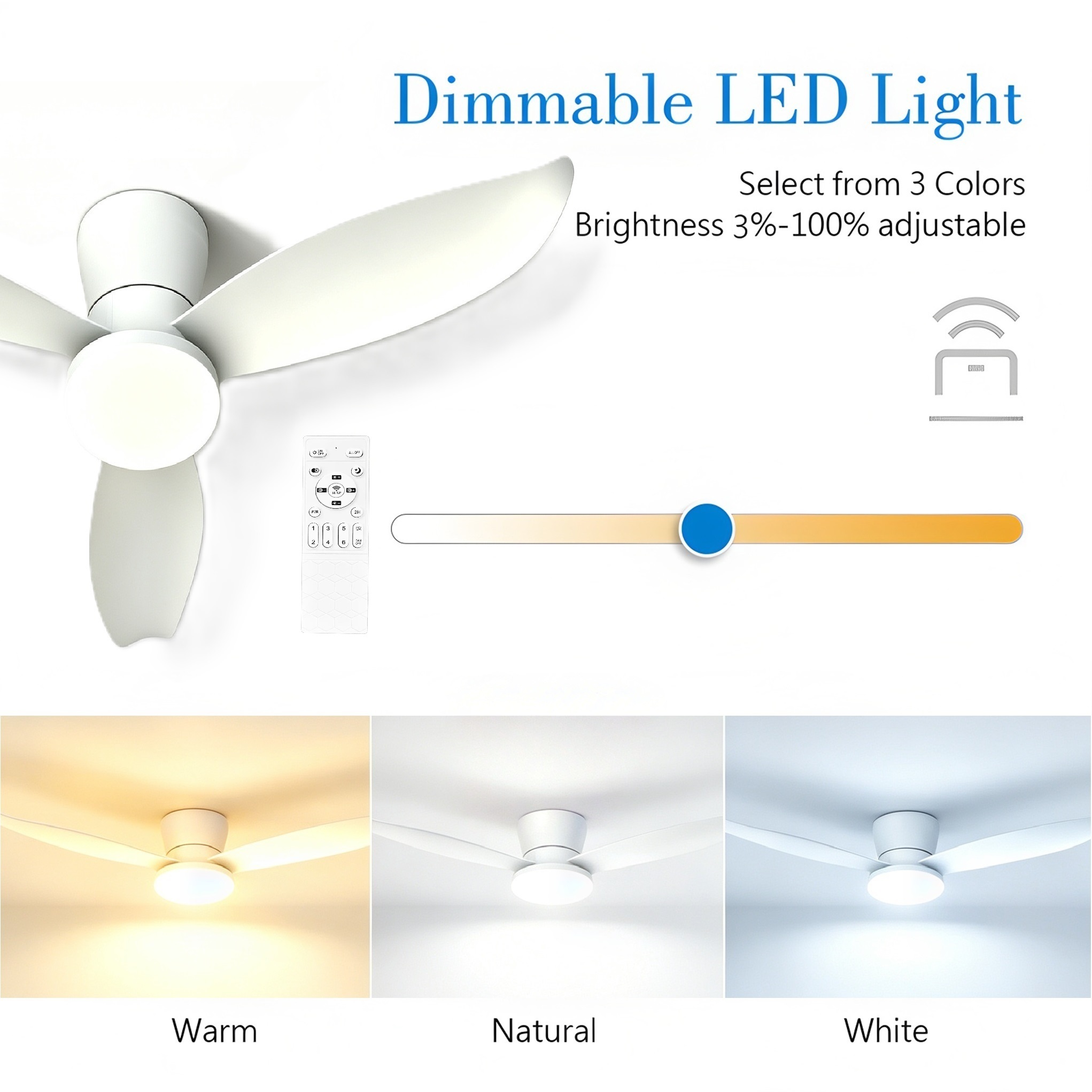 IRALAN 북유럽 스타일 로우 프로파일 천장 선풍기  - Smart Ceiling Fan With Light Remote 리뷰 및 가격