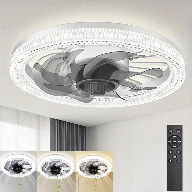 조명이 있는 천장 선풍기, 리모컨이 있는 소켓 팬 조명 - Ceiling Fan Low Profile Flush Mount 리뷰 및 가격