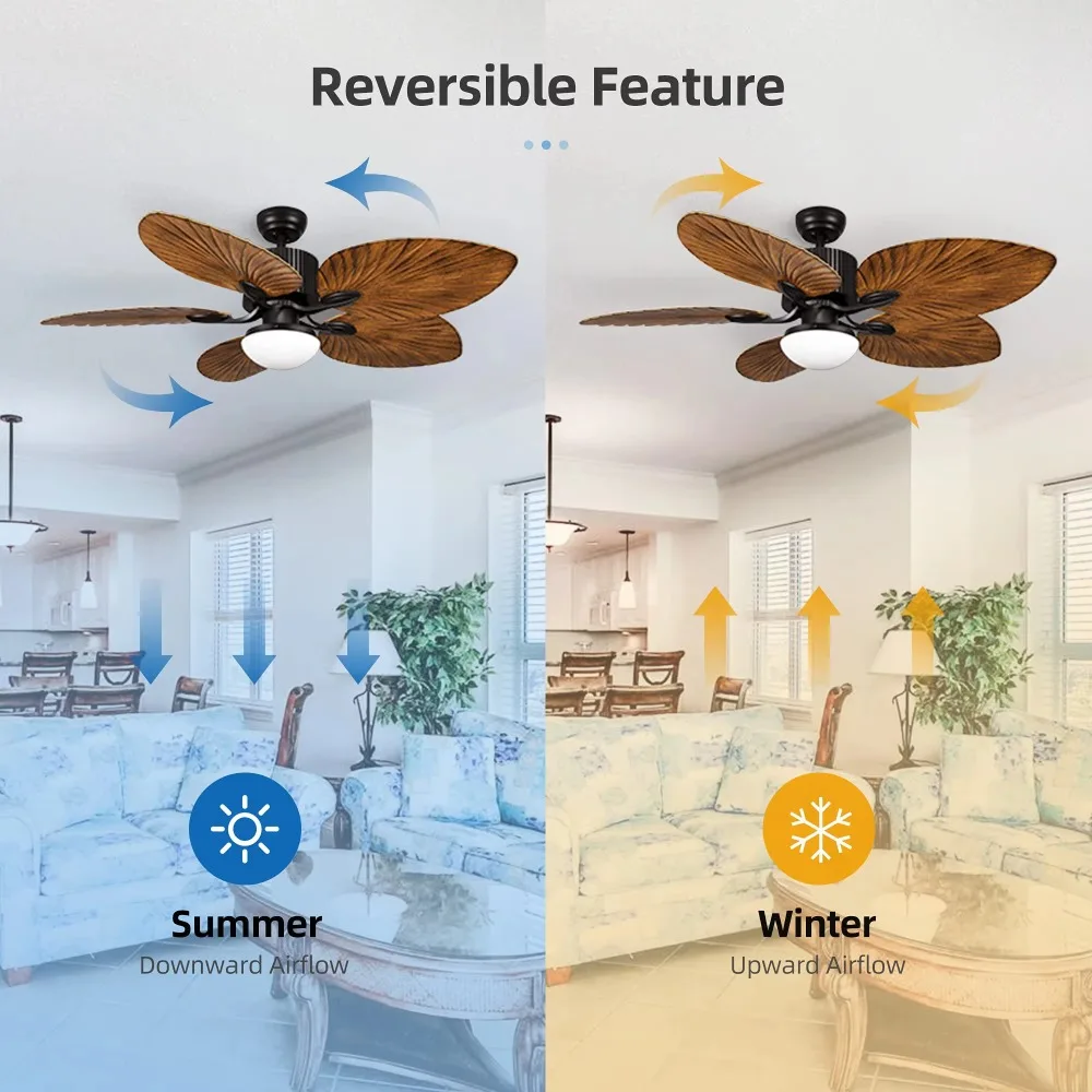 52인치 트로피컬 스타일 천장 선풍기, 양방향 DC 모 - Ceiling Fan Dc Motor 52 Inch 리뷰 및 가격