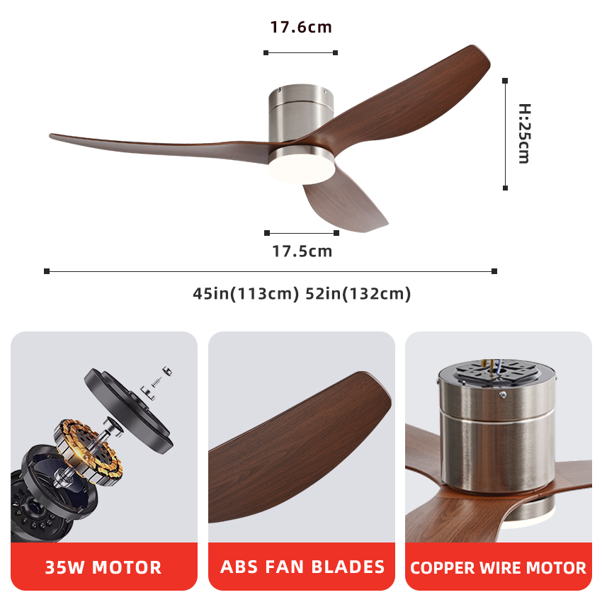 푸만지아 45/52인치 천장 선풍기 (조명 포함), A - Ceiling Fan Led 3 Blade Modern 리뷰 및 가격