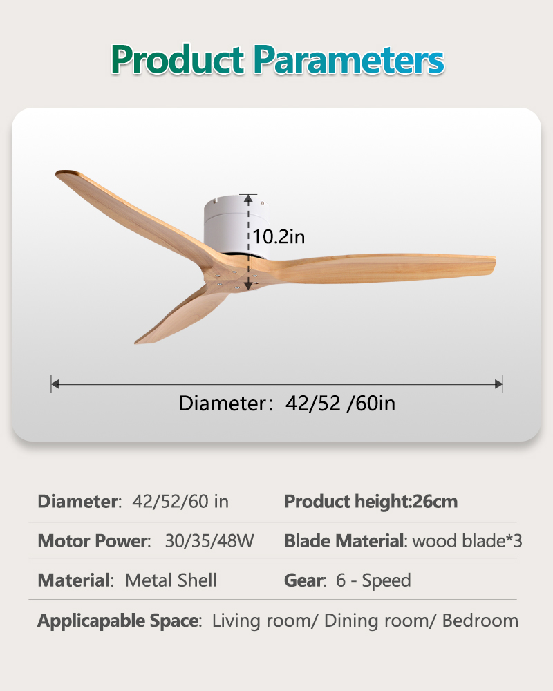 42/52/60 인치 천장 선풍기 3개의 나무 블레이드 - Ceiling Fan 60 Inch Industrial 리뷰 및 가격