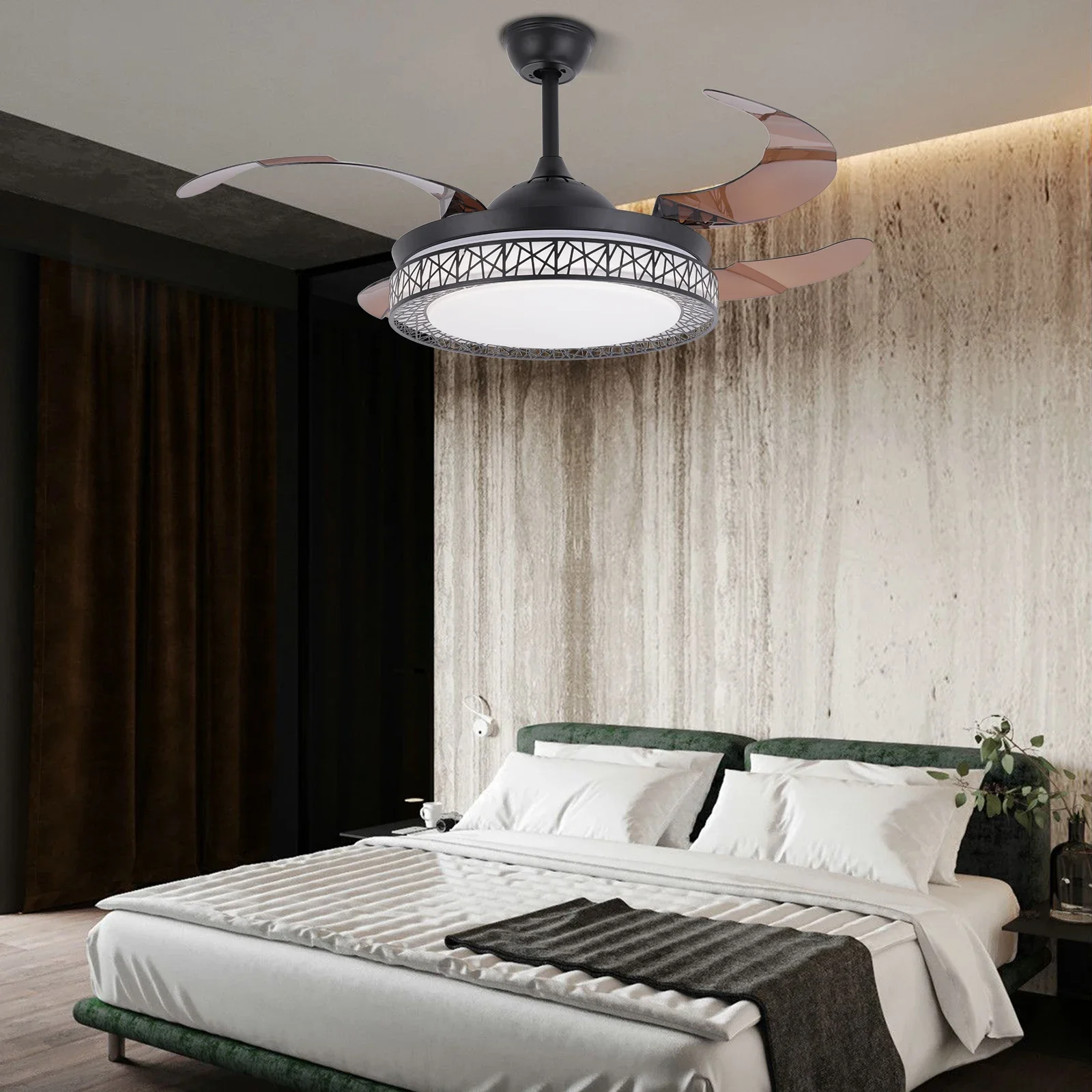 LED 조명이 있는 접이식 천장 선풍기, 모던 홈 데코 - Ceiling Fan Led 3 Blade Modern 리뷰 및 가격
